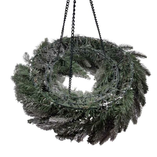 Couronne artificielle enneigée 60cm – Image 5