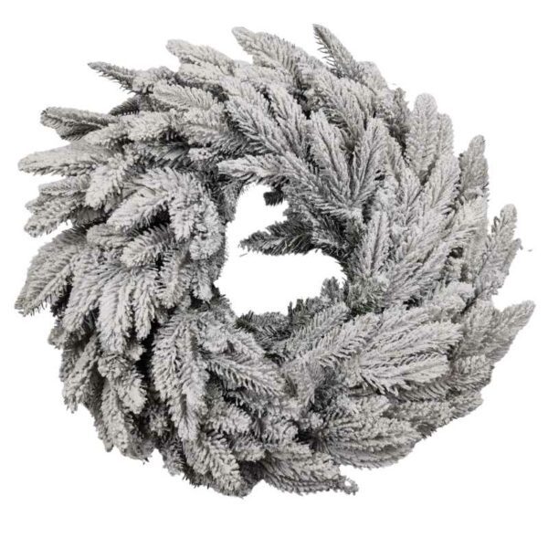 Couronne artificielle enneigée 60cm