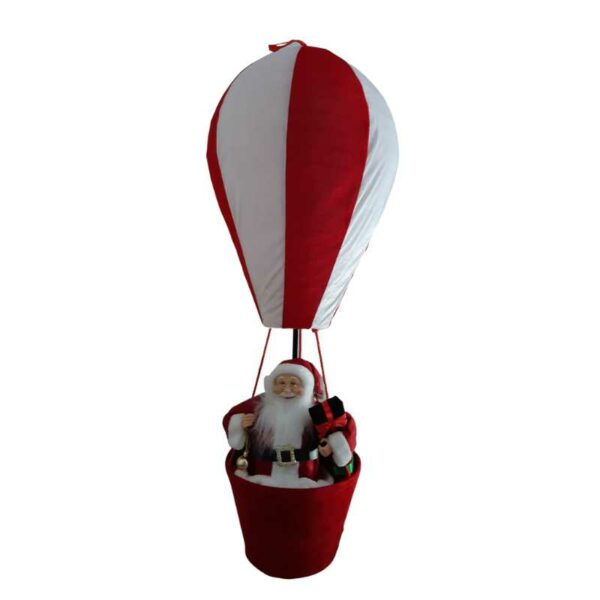 Père Noël en montgolfière 105 cm