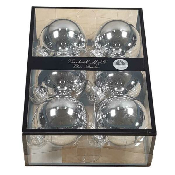 6 boules argentées