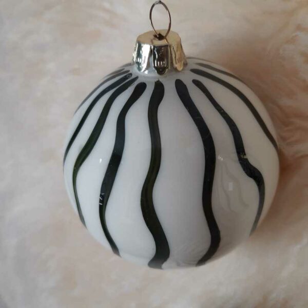 4 boules en verre Lignes vertes – Image 4