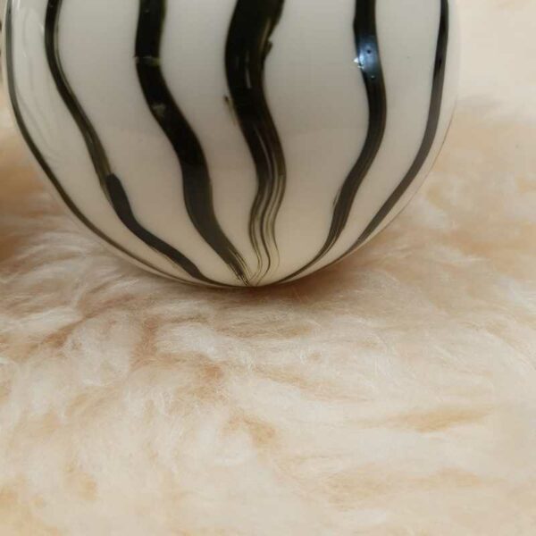 4 boules en verre Lignes vertes – Image 3