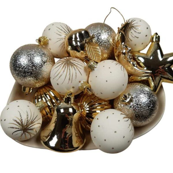 Lot de 17 boules crème