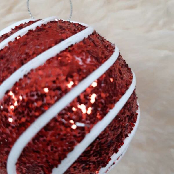 Set de 2 boules rouge et blanc – Image 2