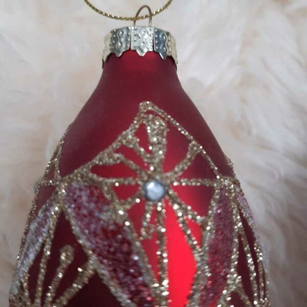 Set de 2 suspensions rouge et or 18 cm – Image 3